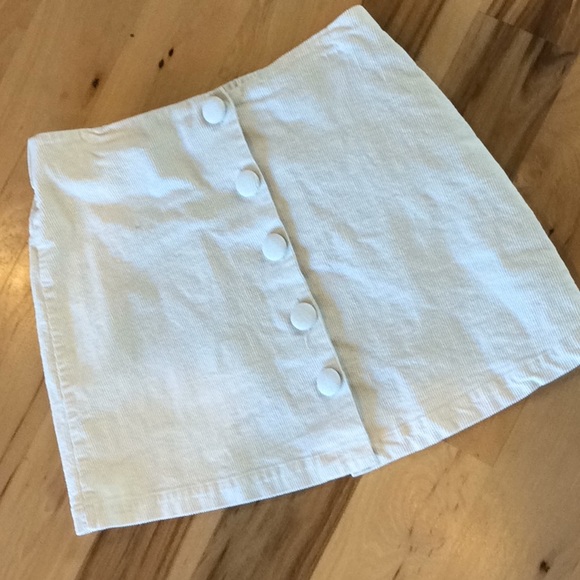 Corduroy Skirt Off White Boutique Beige Large - Picture 5 of 6